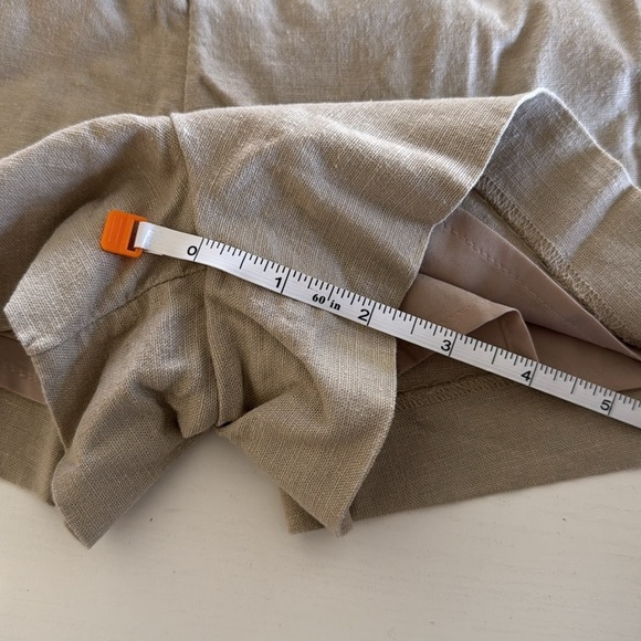 Open Edit Linen Pleated Shorts Size 2 - Picture 9 of 10